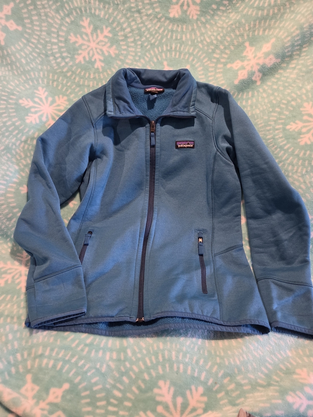 Patagonia Teal Blue Full-Zip Fleece Jacket